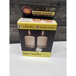 Vintage‎ Halloween Pumpkin Candles 10 Hour  1980's Collectible Jack o Lantern